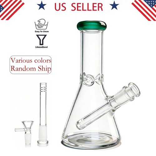 8in glass bong and water - glass,